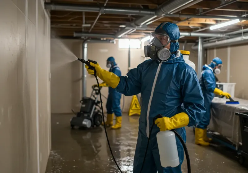 Basement Sanitization and Antimicrobial Treatment process in Leith-Hatfield, PA